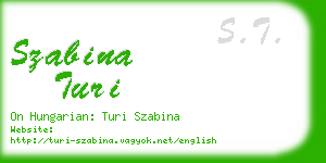 szabina turi business card